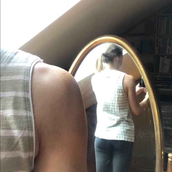 Madewell Green White Striped Tank Top, NWOT, S - Picture 11 of 11